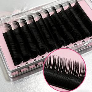 ขนตาแคชเมียร์นุ่ม ขนตาไหมสีดำด้าน ขนมิ้งค์แบบเส้นต่อเส้น - Product Image 3