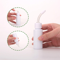 Échantillon gratuit flacon compte-gouttes vide compressible liquide pour oreilles de chien de compagnie chat bouteille en plastique de nettoyage des oreilles avec couvercle tombant