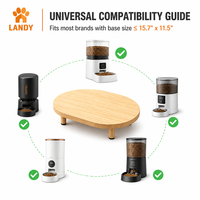 Support de gamelle surélevé en bois raffiné pour chats et petits chiens, avec pieds réglables en hauteur pour une alimentation saine