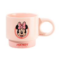 Mug en céramique empilable mignon Mickey Minnie en co-marque, nouvelle arrivée haut de gamme pour femmes, tasse à café, cadeau d'anniversaire