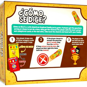 Nouveau jeu de cartes bilingue hispanique <span class=keywords><strong>latino</strong></span> transfrontalier 'Como Se Dice' pour fêtes et jeux de société - Product Image 6