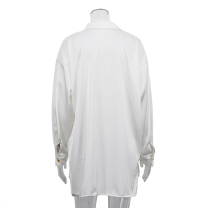 Trendy Clothes 2023 Loose Print Satin <strong>Office</strong> Ladies Casual <strong>Blazers</strong> Long Sleeve <strong>Blouses</strong> Elegant White Shirt for <strong>Women</strong> - Product Image 5