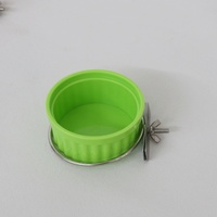 Mangeoire à oiseaux en acier inoxydable épais et pliable avec distributeur d'eau pour petits perroquets - Design mignon et romantique pour une utilisation en extérieur