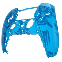 Coque pour manette PS5 - Bleu transparent, faceplate personnalisée transparente, durable et légère