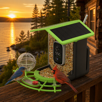 Caméra pour mangeoire à oiseaux avec objectif WiFi 4MP, matériau ABS, partage multi-appareils, stockage cloud, alimentation solaire