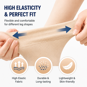 Bas <span class=keywords><strong>de</strong></span> <span class=keywords><strong>contention</strong></span> sans pieds, hauteur cuisse, extensibles, <span class=keywords><strong>de</strong></span> compression médicale, pour marque privée - Product Image 5