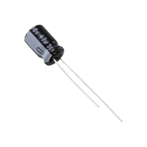 Condensador Original de 47 uF URZ1H470MDD, Aluminio, 47UF, 20%, 50V, Radial, de Montaje a Través de Orificio - Product Image 1