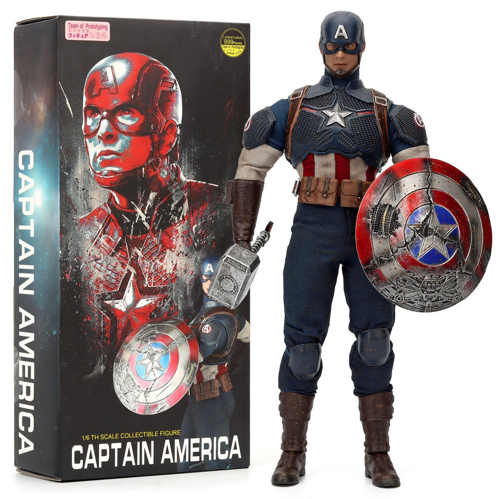 1/6 guerre endommagé Captain americas édition limitée (articulé)