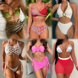 Liquidación de Fábrica al por Mayor: Conjunto de Bikini Sexy para Mujer, Ropa de Playa para Vacaciones de Verano, Envío Aleatorio - Product Image 3