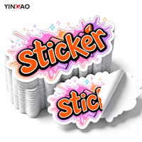 Pegatinas Personalizadas de Vinilo, Resistentes al Agua, con Diseño de Grafiti y Letras, para Patinetas y Botellas de Agua, Resistentes a los Rayos UV, Marca Yingao