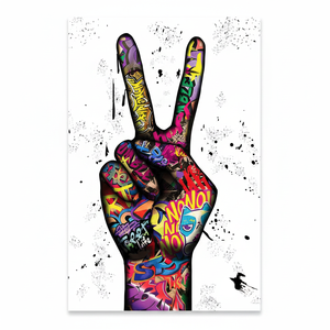 Peace Sign Graffiti Art: Personalized Printed Canvas Wall Decor,<b>WRAPPED</b> CANVAS - Product Image 2