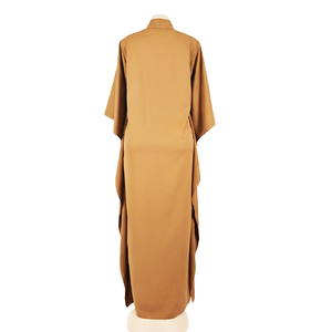 Plus Size Anti-static Breathable Fabric Modest Ankle Length <strong>Abaya</strong> Women's Ruffle Slit Muslim Dress Kimono <strong>Abaya</strong> Dubai Max 5XL - Product Image 4