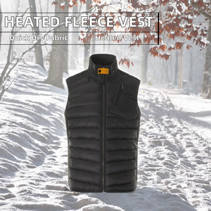 <b>Black</b> <b>Men's</b> Winter Puffer Vest Stand Collar Quilted Down Alternative Zip Up <b>Waistcoat</b> Outdoor Outerwear - Product Image 2