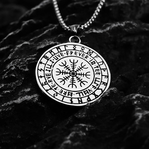 Collar con Colgante de Cuervo de Acero Inoxidable para Hombre, Estilo Nórdico Retro, Diseño de Animal de Doble Cara, Joyería de Regalo - Product Image 3