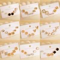 Boucles d'oreilles françaises exquises en acier inoxydable plaqué or, inaltérables, vente en gros pour femmes, boucles d'oreilles tendance et polyvalentes