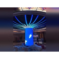Écran LED flexible facile à nettoyer, film LED P2.5 auto-adhésif, panneau transparent pour affichage publicitaire sur vitrine de supermarché