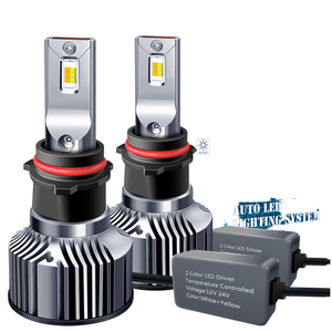 Nouveaux phares antibrouillard LED bicolores super lumineux 120W 6500K 3000K Double tube en cuivre 12V 24V pour camion et voiture PSX26W H4 H7 H11 - Product Image 1