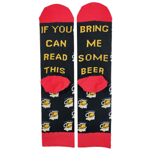 Design personalizzato logo Oem "se si può leggere questo, portami un po 'di whisky" calzini da donna Non slip cartone animato calze novità - Product Image 6