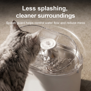 Petwant W15 <b>Pump</b>-Free Water Fountain for Cats No Cords Automatic Modern Design Plastic Indoor Use - Product Image 3