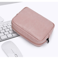 Étui multifonctionnel en cuir pour câble de voyage technique Organisateur d'accessoires numériques Cordon de charge Sac de transport