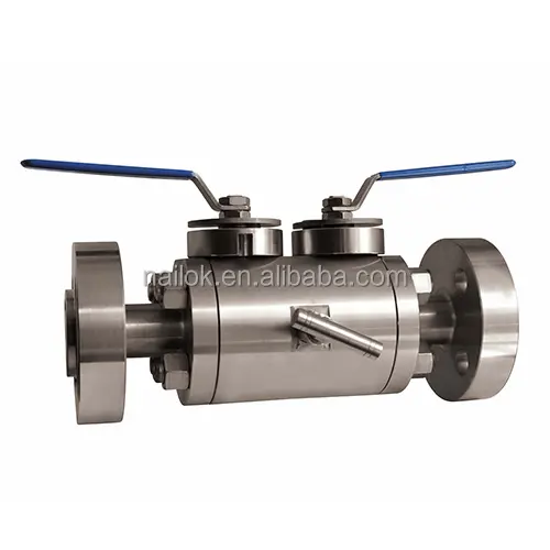 Dbb Ball Valves (Double Block & Bleed) Instrumen Baja Tahan Karat 316 Forged Dbb Bola Ganda Alloy Ball Valve