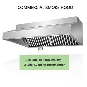 Hotte de cuisine professionnelle à gaz en acier inoxydable de haute qualité pour hôtels, fabriquée en Chine - Product Image 4