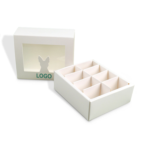 Hot bán tùy chỉnh vật nuôi Cookie Macaron bao bì nghệ thuật giấy ngăn kéo hộp riêng biệt Khay giấy với cửa sổ PVC - Product Image 3