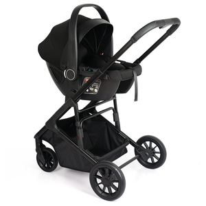 Ensemble de poussette de luxe 3-en-1 pour nouveau-né, avec nacelle et siège auto, idéal pour les voyages – Vente en gros - Product Image 3