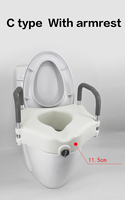Rehausseur de hauteur avec poignées Siège de toilette surélevé