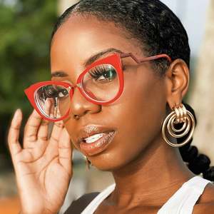 Gafas de Computadora con Marco Grande y Colorido Estilo Vintage 2025, Gafas de Ojo de Gato con Protección Contra la Luz Azul para Mujer - Product Image 3