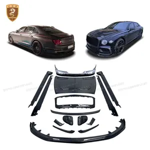 Facelift Body Kit For Bentley Flying Spur Upgrade To 2023 MSY Style Bodykit Front Lip Bumper Grill Engine Hood Rear Tail Spoiler
