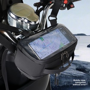 Borsa da moto per pedali, borsa anteriore impermeabile per auto elettrica con touch screen, borsa multifunzione da manubrio, modello Novecentovventuno - Product Image 1