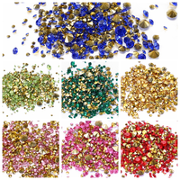 Strass en verre chaton à découpe machine AAA 2026 populaires, SS9, chatons colorés à dos pointu, directement de l'usine