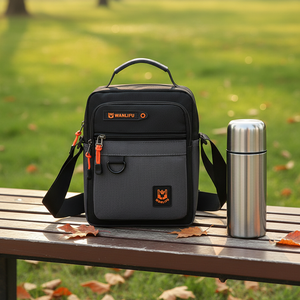 跨境批发2025新款时尚休闲百搭男士牛津单肩/斜挎包时尚收纳购物拉链包 - Product Image 5