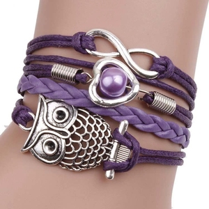 European and American Fashion Owl Knitted <strong>Bracelet</strong> with <strong>Infinity</strong> N97274 - Product Image 5