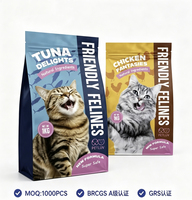 Sacs pour aliments pour animaux de compagnie personnalisés à faible MOQ, finition mate, qualité alimentaire, 5 kg, 10 kg, 15 kg, recyclables, à fond plat avec fermeture éclair