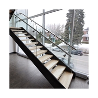 Escalier en acier au carbone sur mesure pour maison et villa modernes
