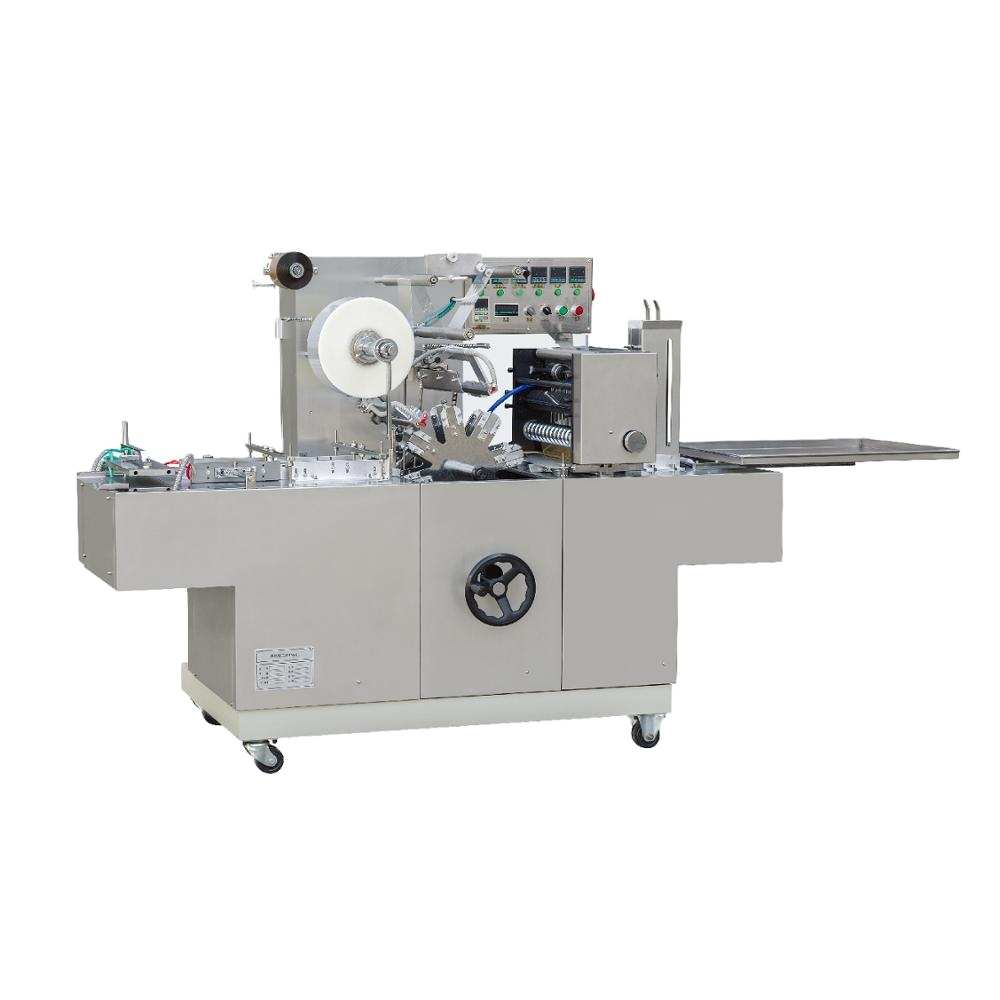 btb-350 hoge snelheid automatische cellofaan wikkelmachine automatische maandverband verpakkingsmachine