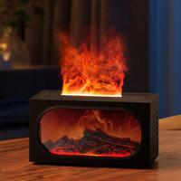 Humidificateur d'air créatif effet feu de camp 140ml, diffuseur d'aromathérapie à flamme simulée, arrêt automatique, sans eau, portable USB, cadeau pour chambre à coucher