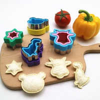 Dapur Mouse Dinosaurus Sandwich Kue Tekan Cetakan Sandwich Cutter Makanan Cutter Bento Aksesoris