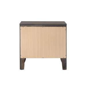 DB Luxury Table de chevet en bois massif de chêne gris moderne européen antique avec 2 tiroirs et 1 plateau pour chambre ou appartement - Product Image 5