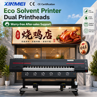 Impresora Eco Solvente de Gran Formato, Impresora de Inyección de Tinta de 1800 mm de Ancho con Cabezales de Impresión Dobles Epson I3200 para Señalización Publicitaria CE