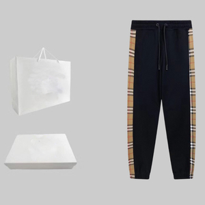 Pantalones Deportivos de Alta Calidad, Modernos y Casuales, 100% Algodón, Estilo Burberry, Clásicos, Elásticos y Ajustados para Hombre - Product Image 1