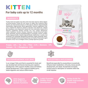 JJANGx3 Nourriture sèche pour chat de première qualité 1kg pour chatons très vendue avec des vitamines essentielles pour un développement sain - Product Image 5