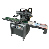 Máquina de serigrafía completamente automática con línea transportadora para bolsas de plástico Embalaje Caja de ropa