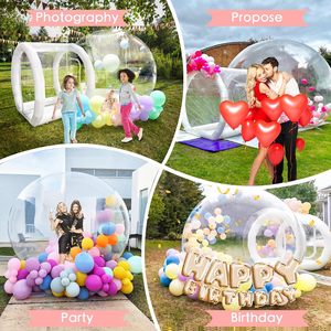 Transparent PVC Inflatable Bubble Tent Clear Event <b>Balloon</b> Dome Party Display for Wedding Halloween Outdoor Promotion - Product Image 5