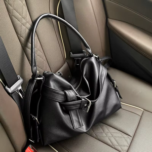 Bolso de Mano de Cuero PU Impermeable Estilo Vintage para Mujer, Diseño Personalizado, Gran Capacidad, Dos Correas, Cierre de Cremallera, Portátil - Product Image 6