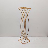 Elegante Soporte de Flores de Hierro Dorado Personalizado para Decoración de Mesa de Boda o Restaurante, Entrega Rápida, Arreglos Florales para Fiestas