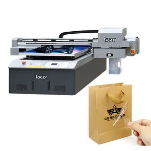 Locor A1 यूवी DTF 6090 flatbed प्रिंटर बड़े प्रारूप वार्निश के साथ कांच की बोतलें उपहार बॉक्स मुद्रण मशीन