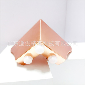 Rose Gold L Shaped Furniture Legs 77mmx100mm Carbon Steel Heavy Duty Table Cabinet Hardware Industrial Design - Product Image 4